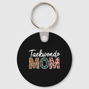 Porte-clés Maman de Taekwondo Fière Arts Martiaux Famille Mèr