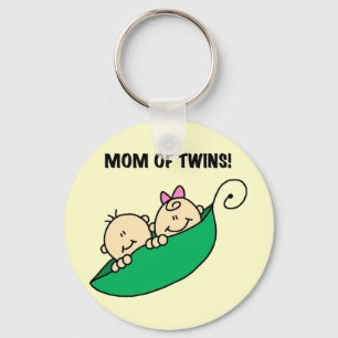 Porte-clés Maman de Twins-Peas dans un Pod Tshirts et cadeaux