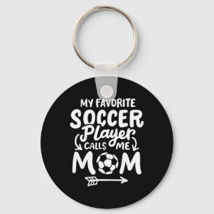 Porte-clés Maman Foot Mon Joueur De Foot Favori M'appelle Mam