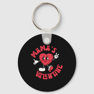 Porte-clés Maman Groovy Est Ma Saint-Valentin Cœur Mignon Gar