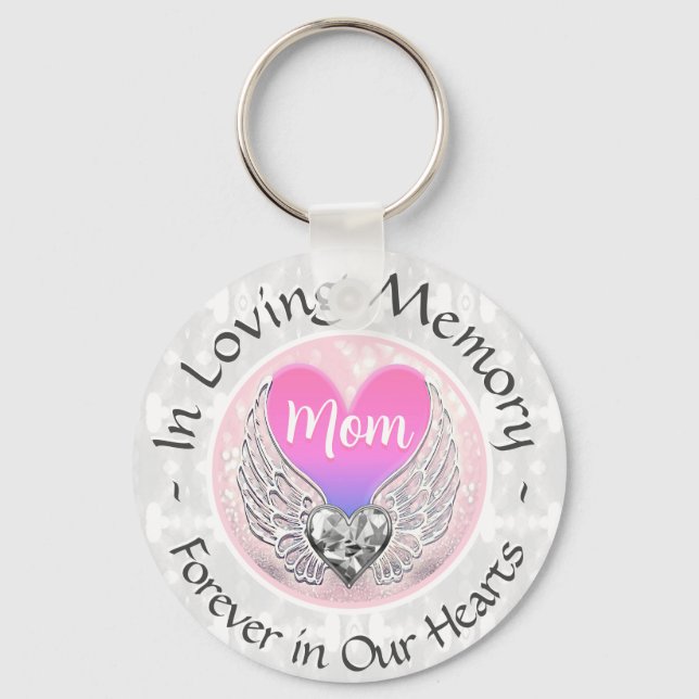 Porte-clés Maman Memorial Heart Keychain (Recto)