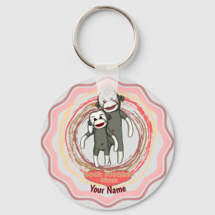 Porte-clés Maman Singe Chaussette