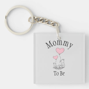 Porte-clés Maman to Be Fox Baby shower Porte - clé