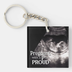 Porte-clés Maman Ultrasound fière typographie mère