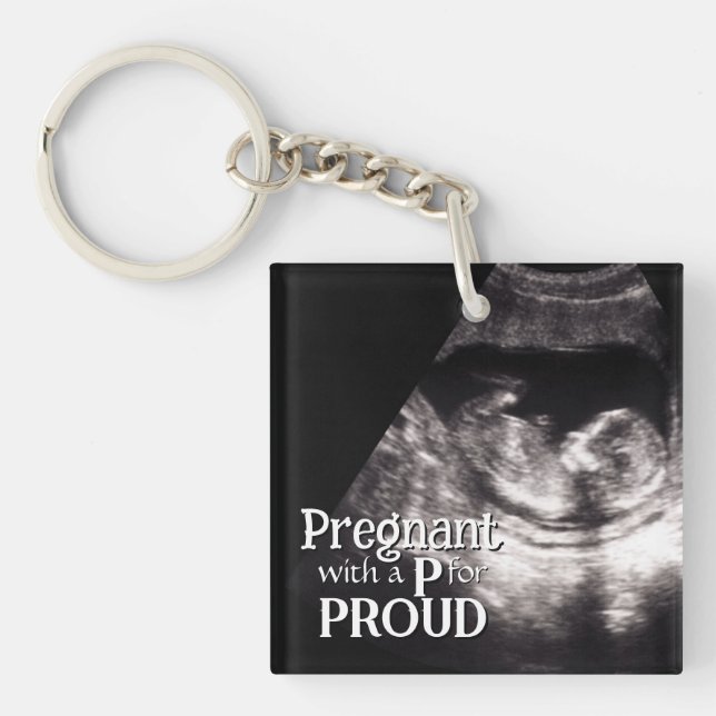 Porte-clés Maman Ultrasound fière typographie mère (Devant)