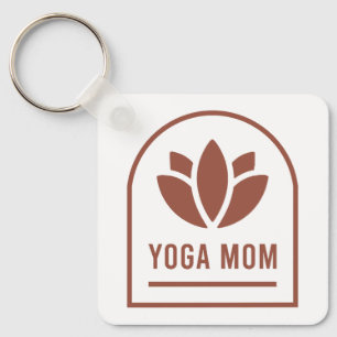 Porte-clés Maman yoga mère fleur de lotus esthétique boho