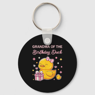 Porte-clés Mamie de la fête d'anniversaire de canard de Noël 