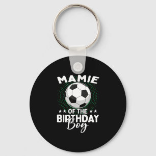 Porte-clés Mamie du garçon d'anniversaire joueur de football