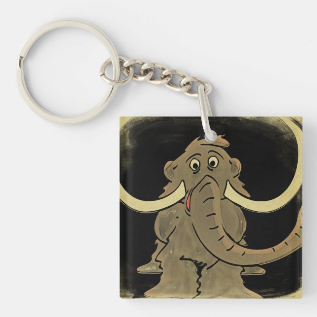 Porte-clés Mammoth de laine Vintage (Devant)
