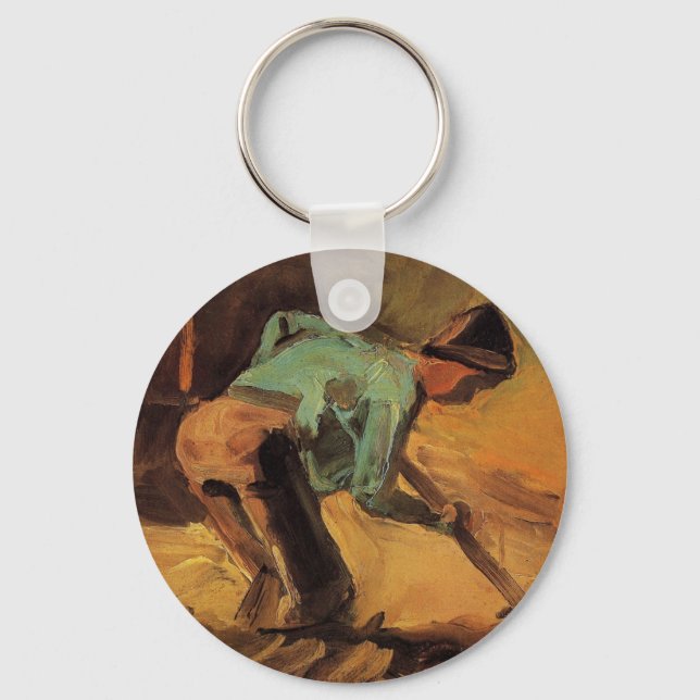 Porte-clés Man Stooping with Stick, Spade de Vincent van Gogh (Recto)