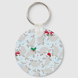 Porte-clés manat de noël