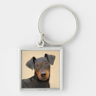 Porte-clés Manchester Terrier Peinture Art animal original