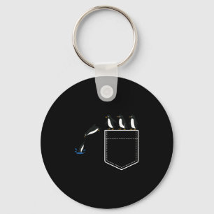 Porte-clés Manchot drôle Cket Manchot mignon plongée Amour de
