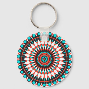 Porte-clés Mandala amérindienne