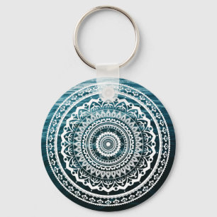 Porte-clés Mandala Blanc Laissez la mer vous libérer