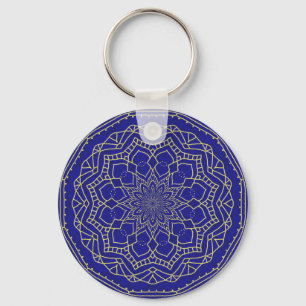 Porte-clés Mandala bleu