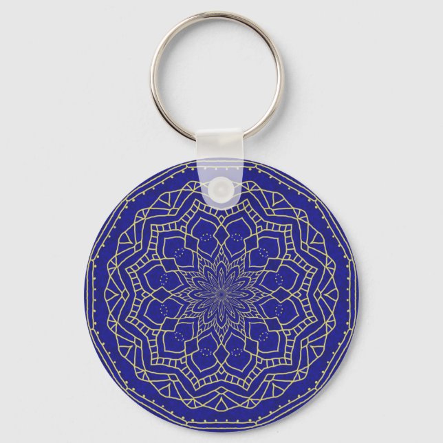 Porte-clés Mandala bleu (Recto)