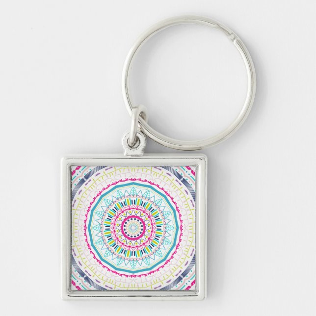 Porte-clés mandala coloré (Devant)