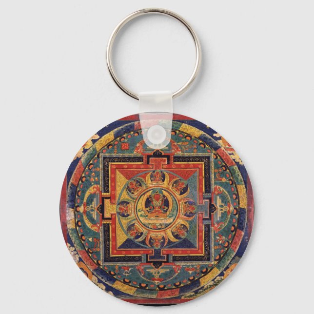 Porte-clés Mandala d'Amitayus. École tibétaine du 19ème siècl (Recto)