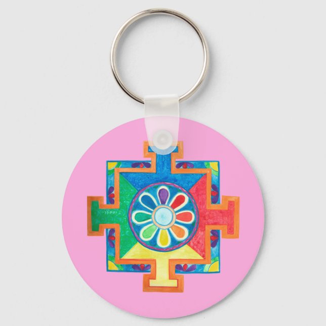 Porte-clés Mandala de création (Recto)