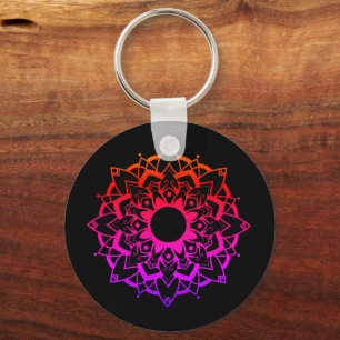 Porte-clés mandala géométrique