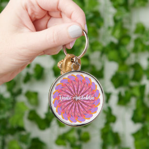 Porte-clés Mandala Personalizable Mantra Porte - clé