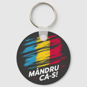 Porte-clés Mandru ca-s roman - drapeau