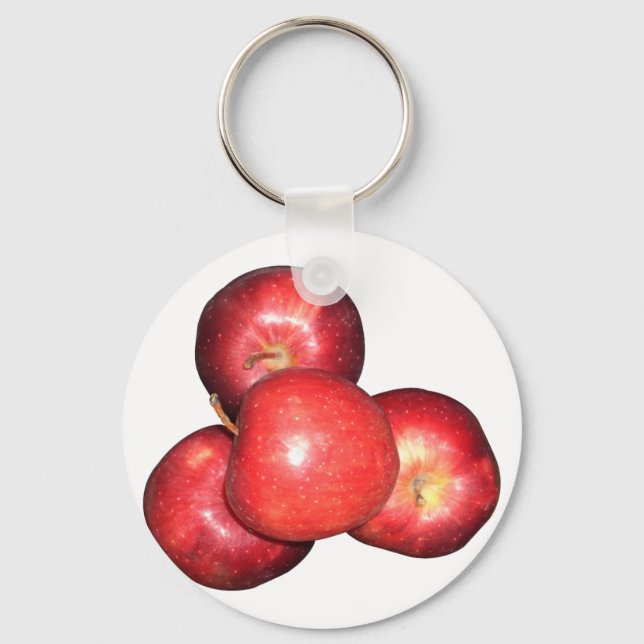 Porte-clés Mange une pomme et va au lit (Recto)