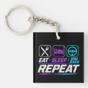 Porte-clés Manger dormir sim course répéter pour les fans de