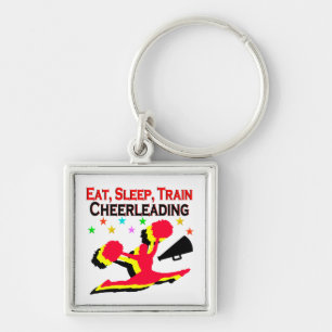 PORTE-CLÉS MANGER, DORMIR TRAIN CHEERLEADING RED DESIGN