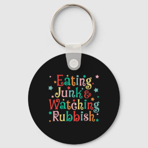 Porte-clés Manger Junk Xmas Nourriture Et Regarder Rubbbish N