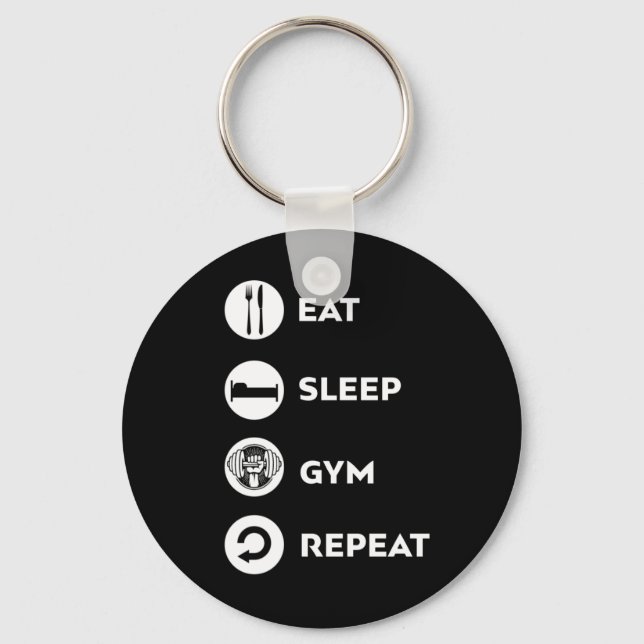 PORTE-CLÉS MANGER SOMMEIL GYM RÉPÉTER (Recto)