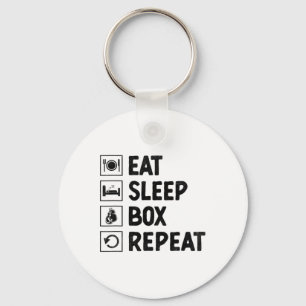 Porte-clés Mangez boîte de sommeil Répéter boîte de sport For
