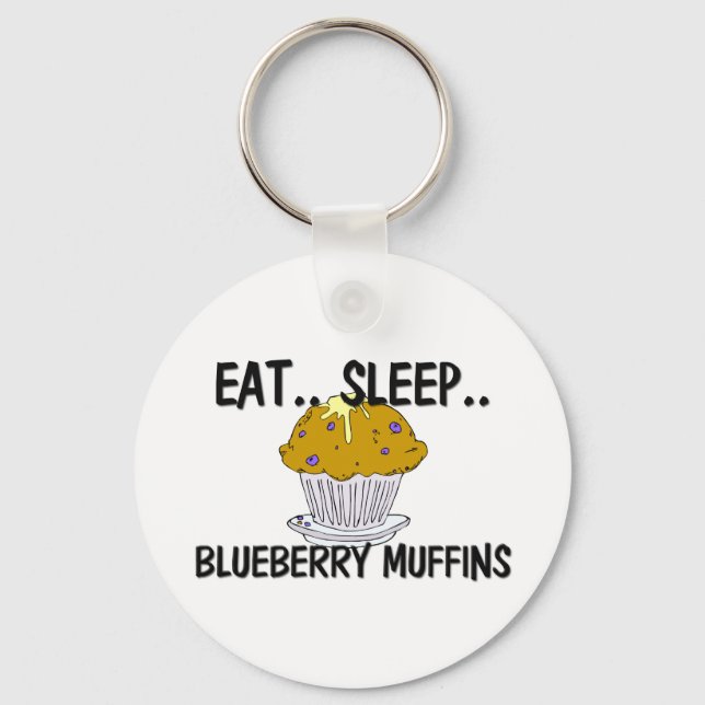 Porte-clés Mangez des MUFFINS BLUEBERRY (Recto)