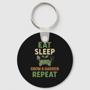 Porte-clés Mangez Dormir Croissance Un Jardin Répéter Gamer T