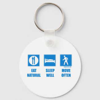 Porte-clés Mangez en bonne santé, dormez bien, bougez souvent