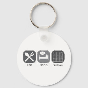 Porte-clés Mangez la copie de Sudoku de sommeil