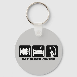 Porte-clés Mangez la guitare de sommeil