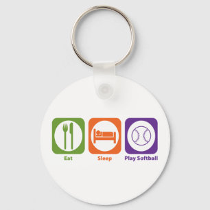 Porte-clés Mangez le base-ball de jeu de sommeil