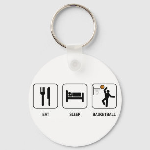 Porte-clés Mangez le porte - clé de basket-ball de sommeil