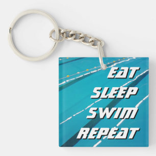 Porte-clés MANGEZ le porte - clé de piscine de RÉPÉTITION de