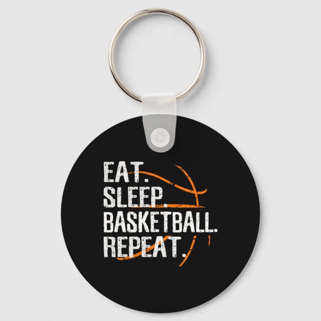 Porte-clés Mangez Sleep Basketball Répéter - Cadeau Pour Bask (Recto)