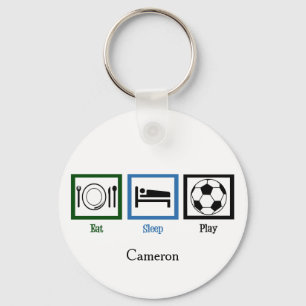 Porte-clés Mangez Sleep Jouer Soccer