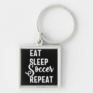 Porte-clés mangez sommeil soccer répéter