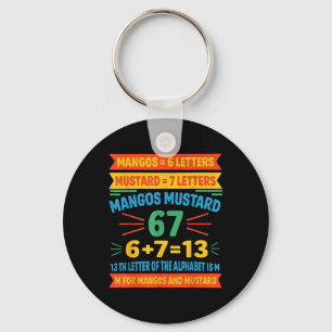 Porte-clés Mangos Moutarde 67 Tee Drôle Alphabet Code M Mème