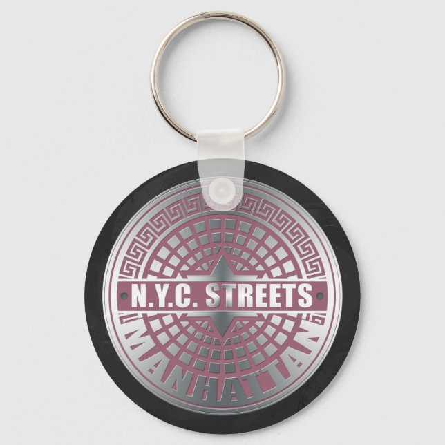Porte-clés Manhole Covers Manhattan (Recto)