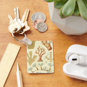 Porte-clés Manuel de sciences Biologie, Animaux de corail vin