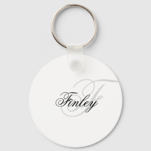 Porte-clés Manuscrit minimaliste de monogramme de Wassermarke