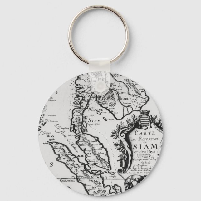 Porte-clés Map of the Kingdom of Siam (Recto)