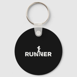 Porte-clés Marathon de course Silhouette Jogging
